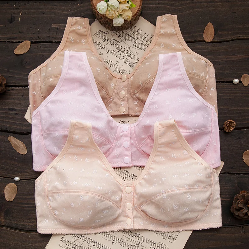 Нижнее белье для среднего и пожилого возраста бюстгальтер с пряжкой спереди