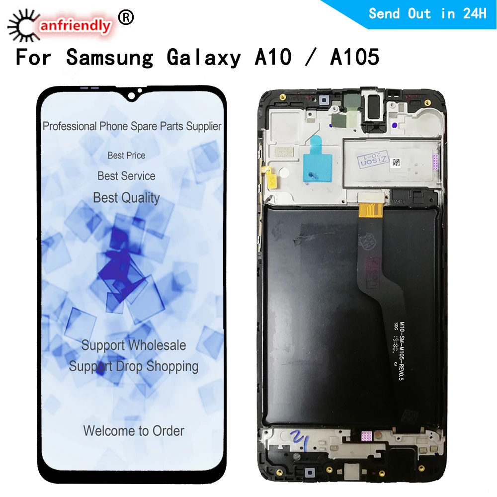 ЖК дисплей для Samsung Galaxy A10 A105 SM A105F A105G A105FN/DS A105M экран Сенсорная панель дигитайзер с