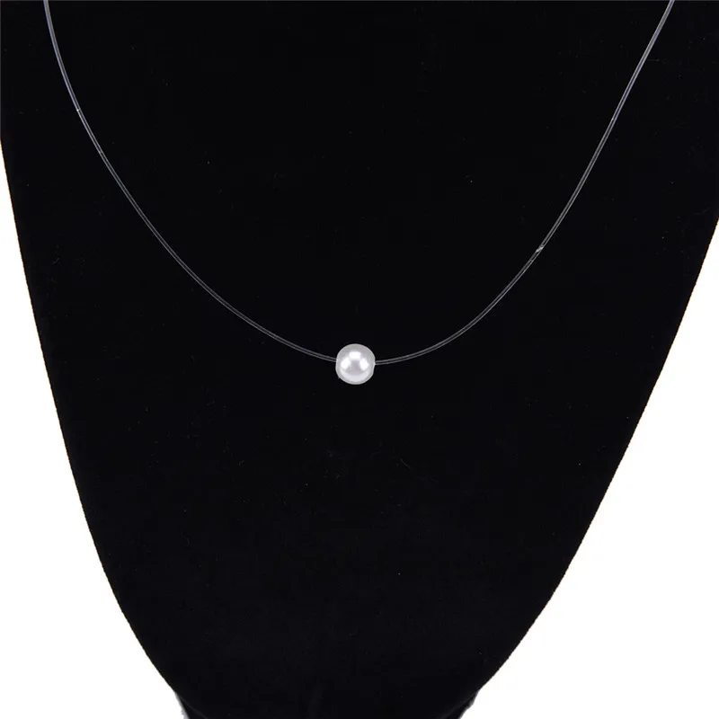 1 шт. женская прозрачная леска из натурального камня с искусственным жемчугом |