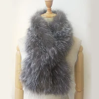 female real fox fur scarf winter warm genuine knitted fox fur scarved ladies luxury black new arrival fashionable soft scarfs