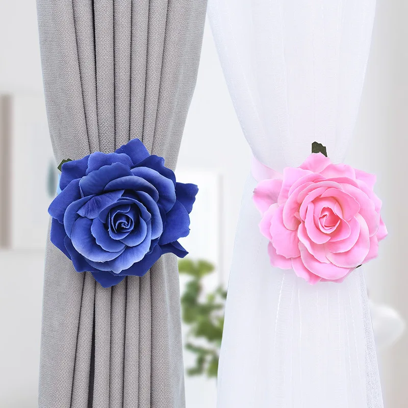 Держатель для подхват штор с цветами зажимы магнитные пряжки занавески душа