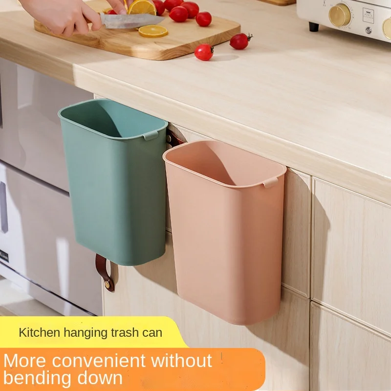 

Kitchen wall-mounted trash can household cabinet door bathroom hanging classification creative trash can trash can kitchen