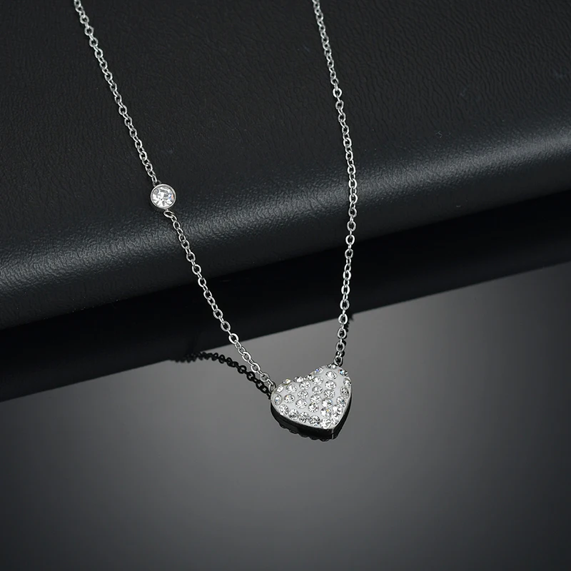 Ожерелье ELSEMODE с подвеской в форме сердца из кубического циркония ожерелье