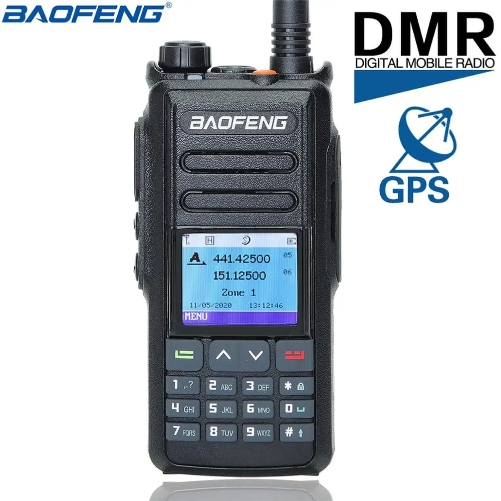 Baofeng DM X Dual Band DMR GPS цифровое радио иди и болтай Walkie Talkie 5W VHF UHF Time Slot Ham радиолюбителей