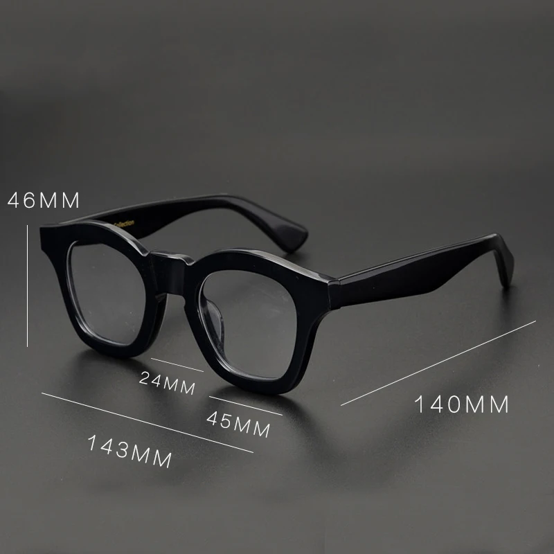 

Vintage Men Square Acetate Glasses Frame Women Luxury Brand Myopia Prescription Optical Eyeglasse Frame Big Box Eyewear