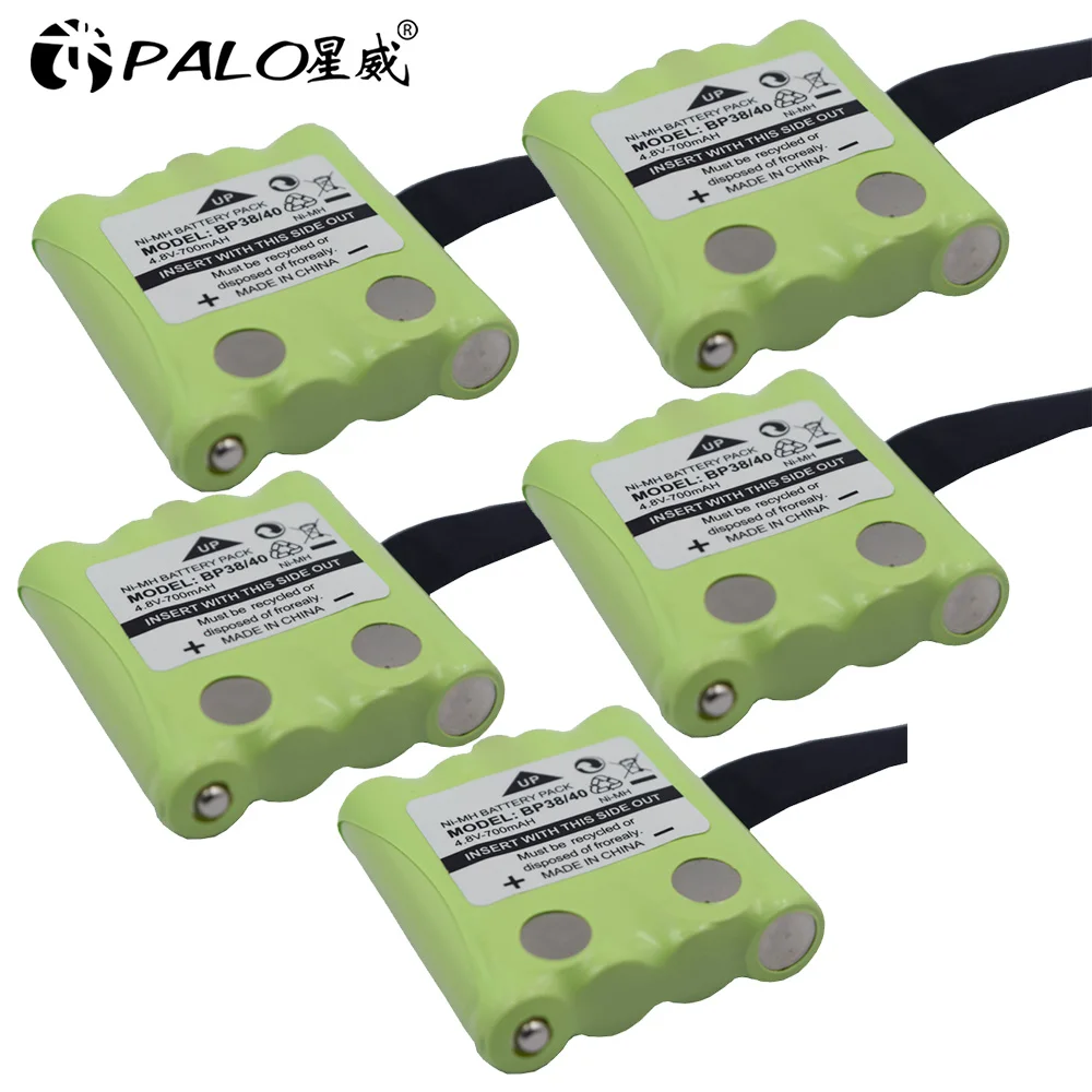 5 pcs Palo 4,8 V 700 мА/ч, металл-гидридных или никель Батарея для Uniden BP-38 BP-40 BT-1013 BT-537 для MOTOROLA TLKR T4 T5 T6 T7 T8 серии модели - Цвет: 5 pcs