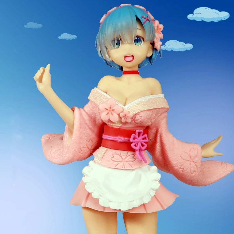 

23cm REM Kimono Beautiful Girl Action Figure Anime Figure Model Present Toys From Anime Re:Zero Kara Hajimeru Isekai Seikatsu