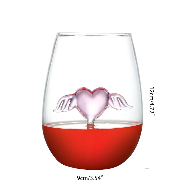 Винный Бокал без сердец для красных и белых вина уличная посуда напитков