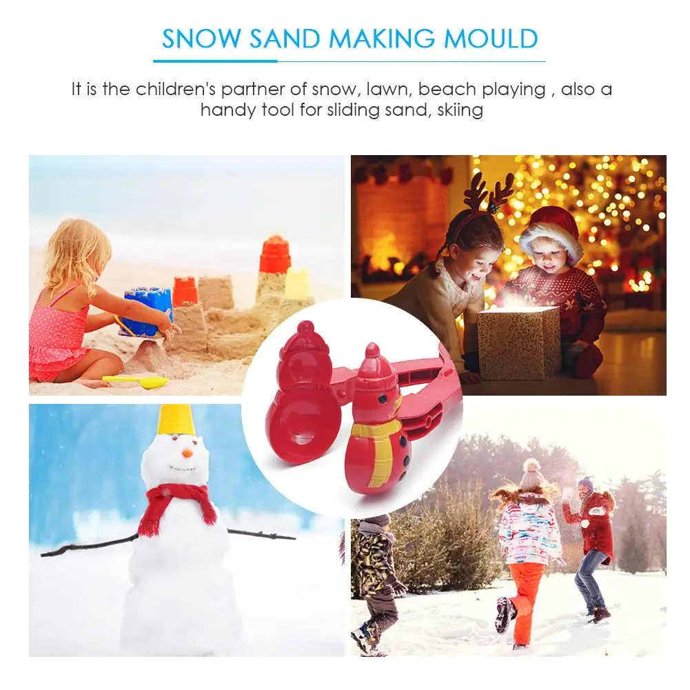 

4/5/6 PCS Winter Snowball Maker Kids Snow Ball Clip Fun Outdoor Sports Toys Snow Sand Mold Tool for Children