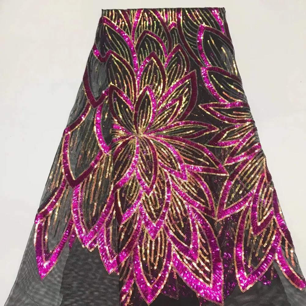 

Новый дизайн, французская сетчатая кружевная ткань с блестками, 2019, новейшая африканская кружевная ткань с вышивкой, Тюлевая ткань TS8717