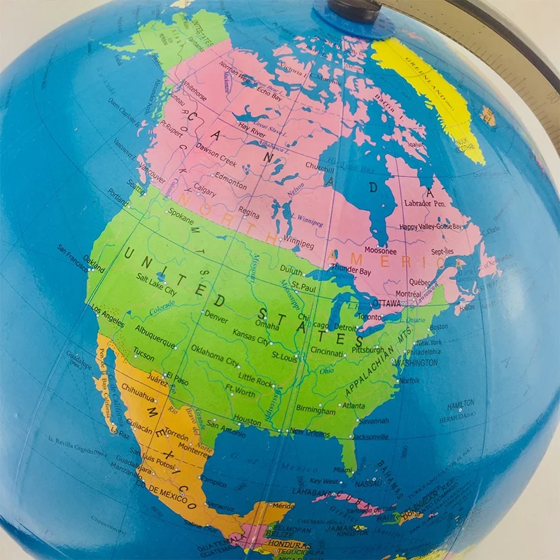 

World Globe, 12.6 Inch Globe of Perfect Spinning Globe for Kids, Geography Students, Teachers, Easy Rotating Swivel