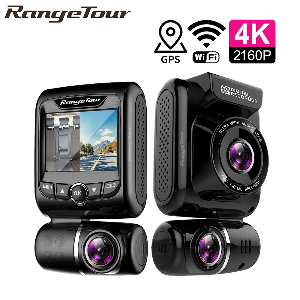 Мини скрытый 4K 2160P двойной объектив Автомобильный видеорегистратор wifi gps регистратор Novatek 96663 чип sony IMX323 сенсор двойная камера видеорегистратор D20