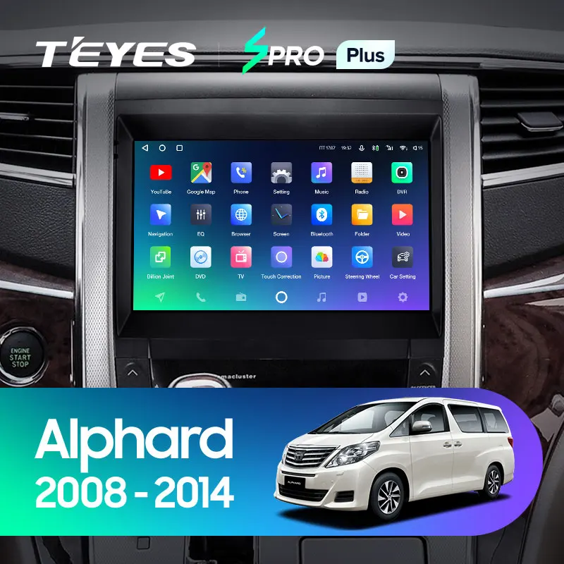 TEYES SPRO Plus Штатная магнитола For Тойота Альфард H20 Toyota Alphard 2008 2014 Android 10 до 8 ЯДЕР 4 + 64ГБ