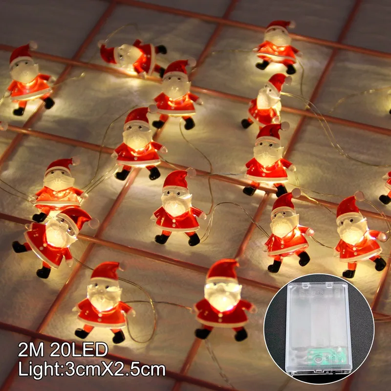 LED light string 20 шт Снежный олень светодиодные огни Новогодняя Рождественская вечеринка украшения Рождественская елка украшения Рождественские Элементы украшения Рождественская елка - Цвет: LED light string