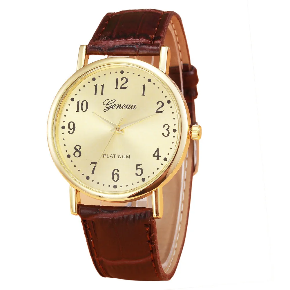 

Woman Watches For Girls Mens Retro Design Leather Band Analog Alloy Quartz Wrist Watch Gifts For Women