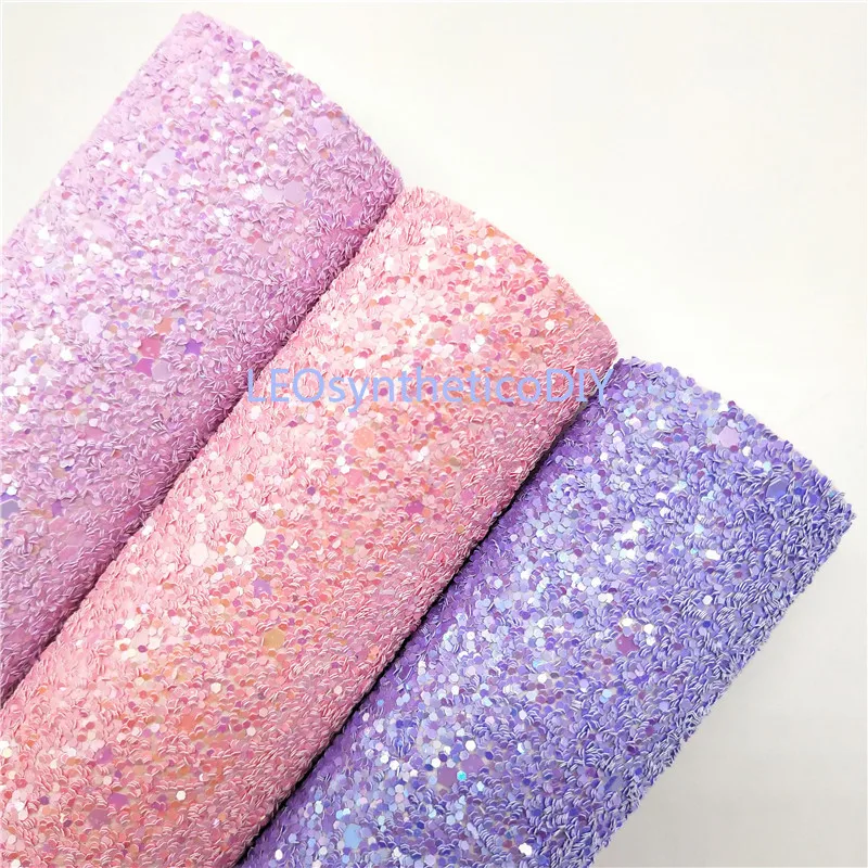 Мини-рулон 30x134 см розовый блестящий материал крупная блестящая кожа кожаный