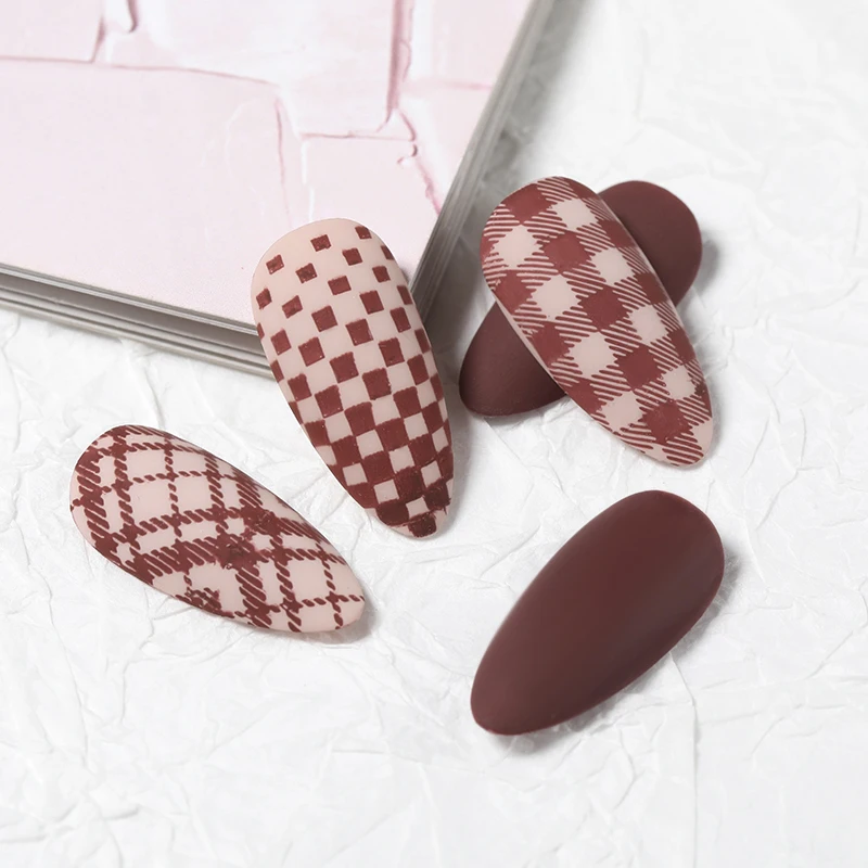 Born pretty 12*6 см Прямоугольник Ногтей Штамп Шаблон Проверяется Дизайн Плиты