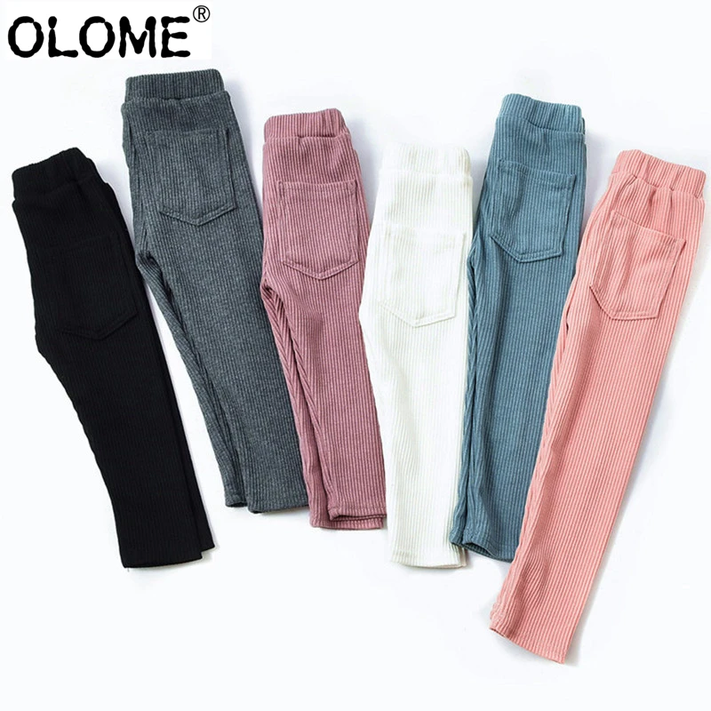 

OLOME New Kids Long Pants 2-7 Years Trousers Fashion Girls and Boys Leggings Loose Buttocks Baby Pants Free Shipping Pants