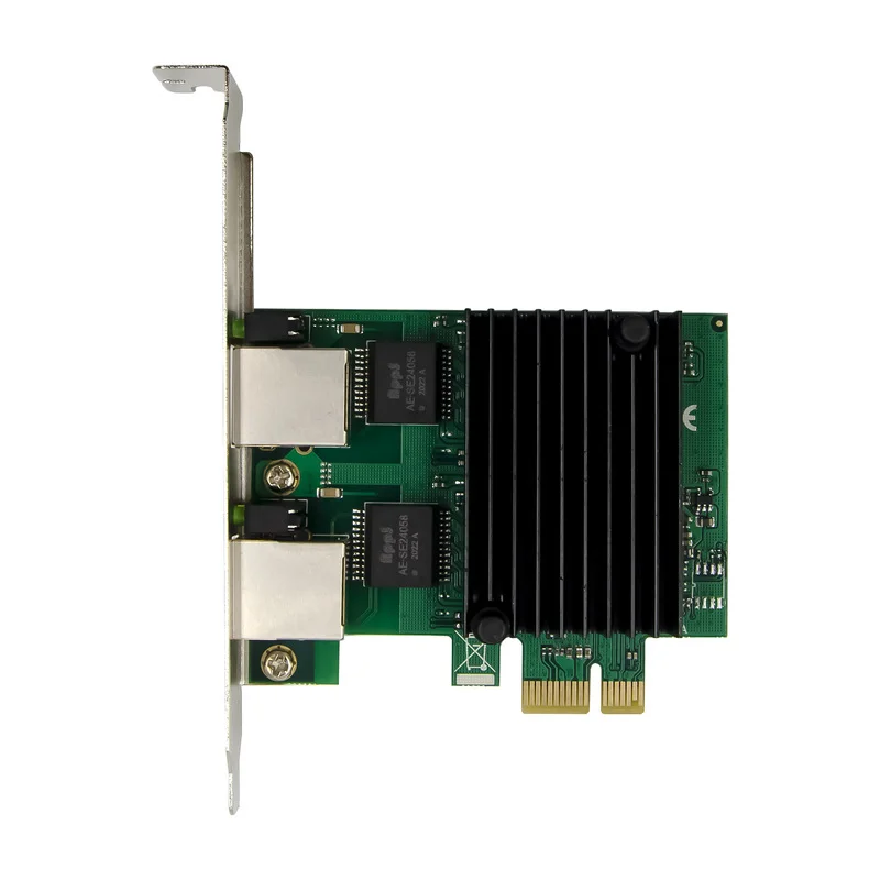 2 порта RJ45 PCIE чип Realtek RTL8125 10/100/1000M/2 5G двухпортовый сетевой адаптер для локальной