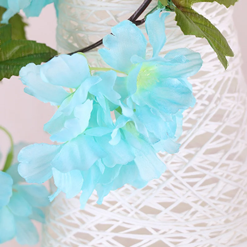 Искусственная шелковая гирлянда искусственные цветущие вишни лоза цветы сакуры