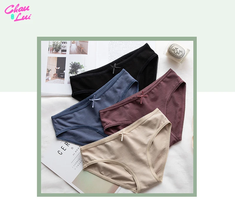 Нижнее белье женское хлопковое пикантные Повседневные трусики для девушек