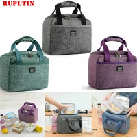 new thermal insulated lunch box tote cooler handbag bento pouch dinner container school foods storage bags portable lunch bags