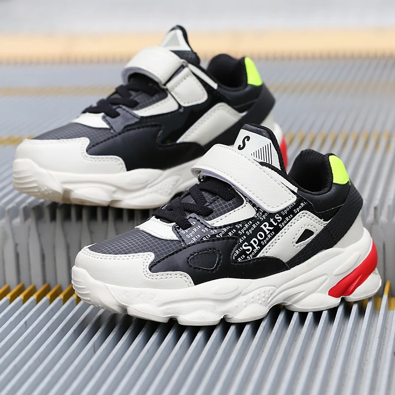 Зимние кроссовки детская обувь для мальчиков спортивная больших детей бега на