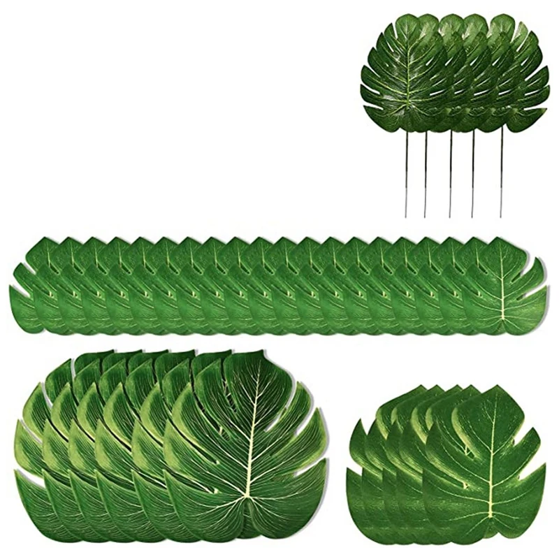 

Пальмовые Листья, искусственные листья, Гавайские искусственные украшения для вечеринок, праздничные украшения