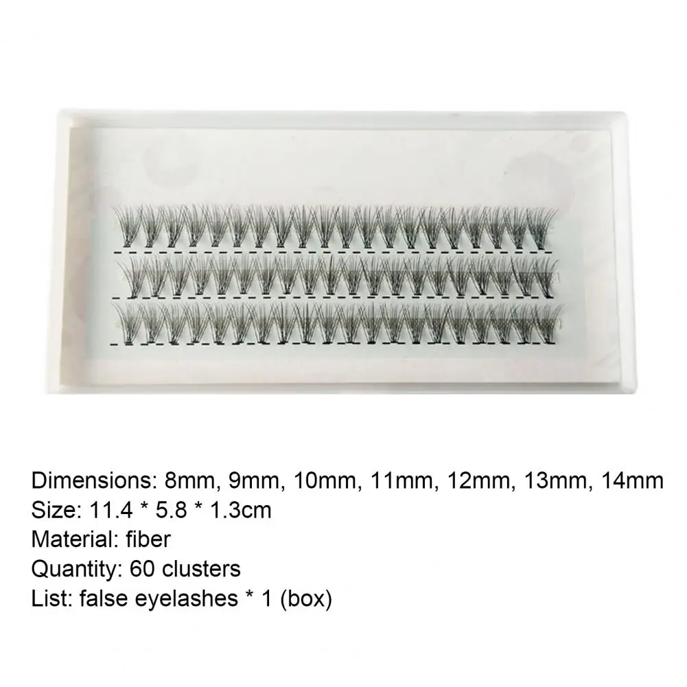 

50% Hot Sale 60Pcs 10 Root 0.1mm Thickness False Eyelashes Natural Grafting Fiber Long Realistic Eyelash Extensions for Beauty