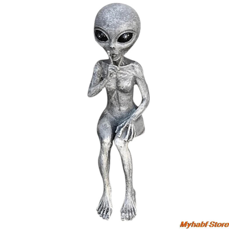 Статуя инопланетянина миниатюрная садовая Ландшафтная статуэтка в космическом
