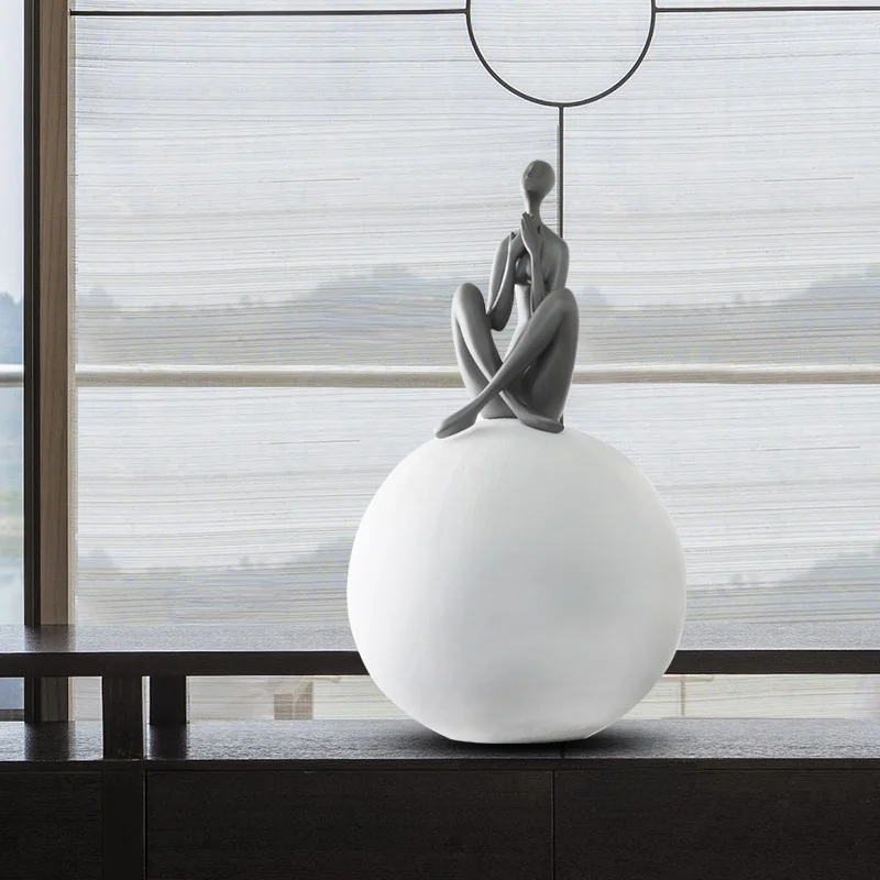 

GY Modern Minimalist Creative Character Abstract Sculptured Ornaments Light Luxury Hallway Decoration Device Artwork