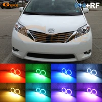 for toyota sienna 2011 2018 rf remote bluetooth compatible app multi color ultra bright rgb led angel eyes kit halo rings