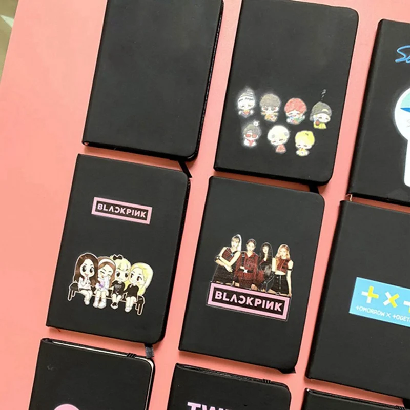 KPOP BLACKPINK Got7 Twice Txt IZONE SEVENTEEN блокнот ПУ школьные принадлежности тетрадь мультфильм Pocketbook подарки