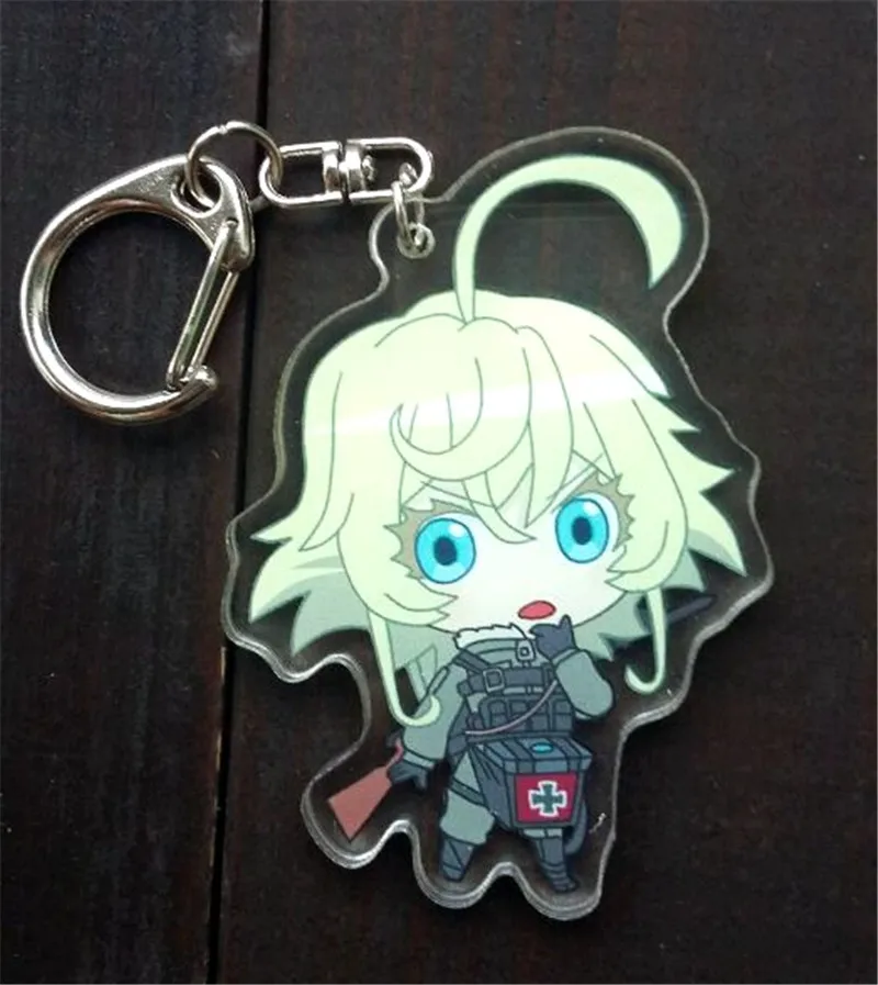 Брелок для ключей с героями аниме персонажами мультфильмов Youjo Senki Tanya von degurecaff