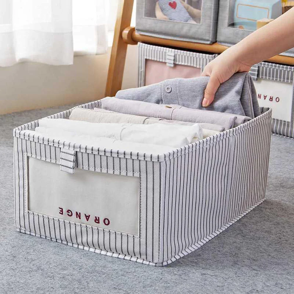 

Non-Woven Folding Storage Box For Toys Organizers Fabric Storage Bins With Lid Home Bedroom Closet Office Nursery Storage Box