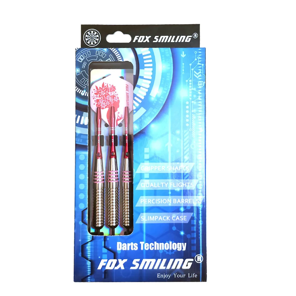 

Fox Smiling 3PCS 24g Steel Tip Darts With Aluminum Shaft Case Pakcage, With 3PCS Shafts, 3PCS Flights Pin Color