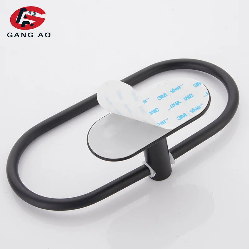 Набор аксессуаров для ванной комнаты черный крючок халата вешалка полотенец