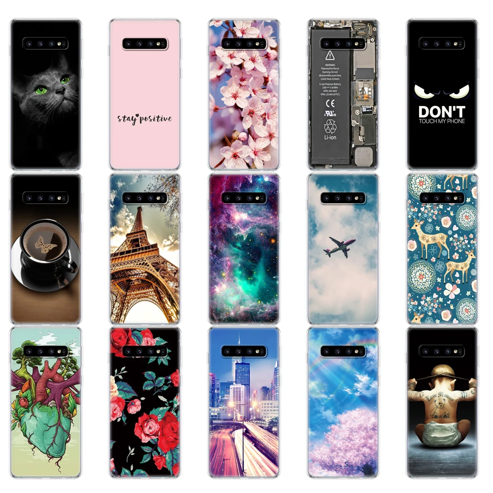 Чехол для Samsung Galaxy S10 чехол S10Plus силиконовый мягкий из ТПУ телефона E Plus G975F S 10