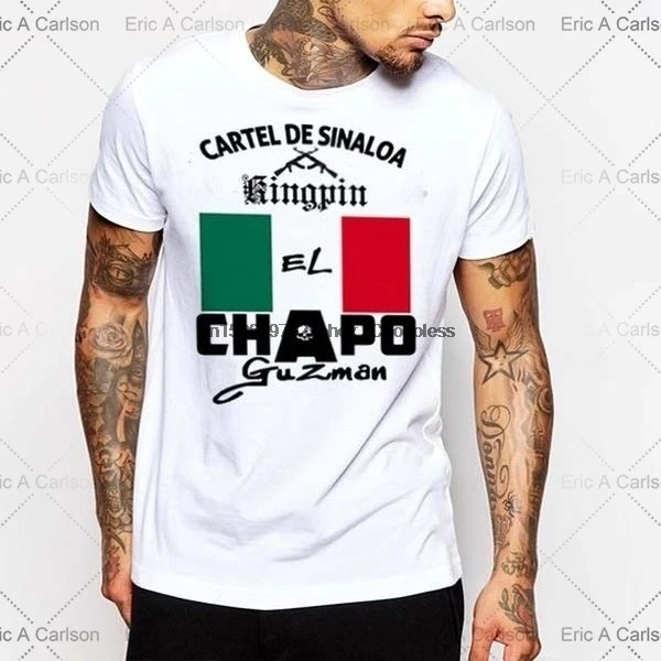 Горячая Распродажа и крутая футболка El Chapo Guzman Sinaloa Cartel gangsicario Мексики Hitman Narco Tee -