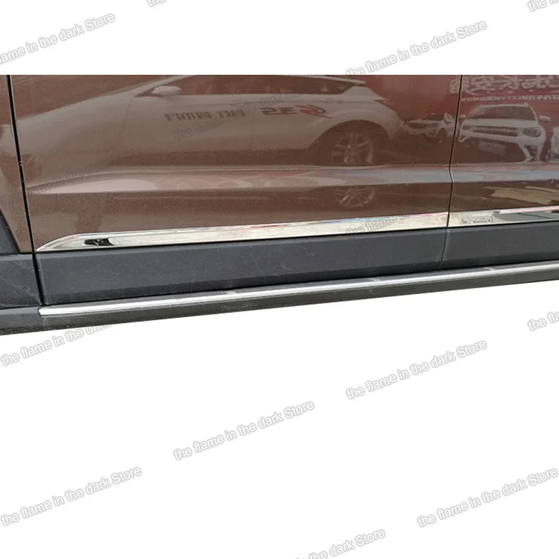 

lsrtw2017 stainless steel mirror surface car body kit door edge trims for changan cs95 2017 2018 2019 accessories decoration