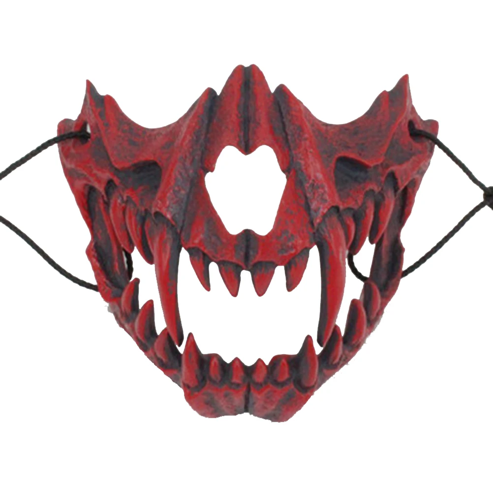 Маска из смолы для косплея на Хэллоуин маска японского дракона Бога скелета