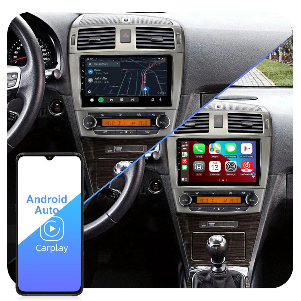 Автомобильный мультимедийный радиоприемник ISUDAR T72 QLED Android 10 для Toyota Avensis GPS стерео