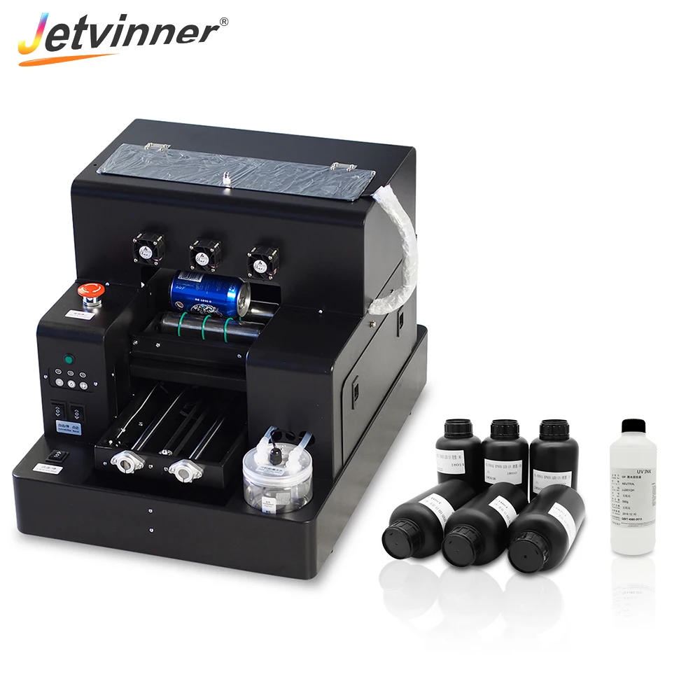 Светодиодный УФ планшетный принтер Jetvinner размера A4 с импортными чернилами для