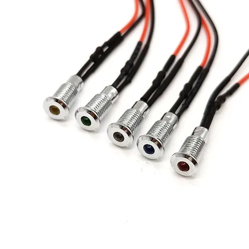 50 шт. 36V 48V 110V 220V 3 мм светодиодный с плоской головкой 6mm монтажное отверстие
