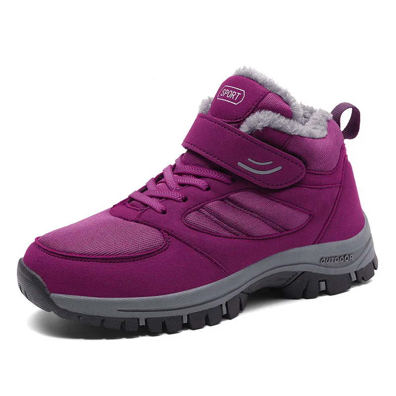 

Winter Men Nonslip Fitness Shoes Women Snow Boots Lace-up Couple Shoes Ankle Boots Keep Warm Shoes Cotton Shoes Comfortable Shoe