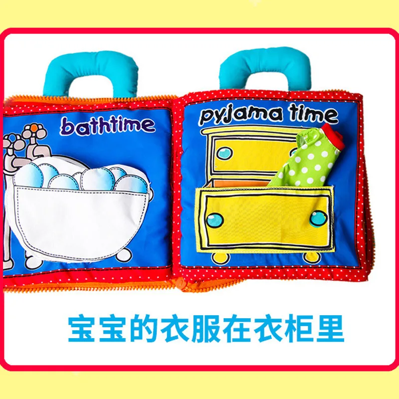 

Baby Books Toys Early Development Educational Kids Cloth Books Fabric Book Ratteles Toy Learning Education Funny Fabric Book