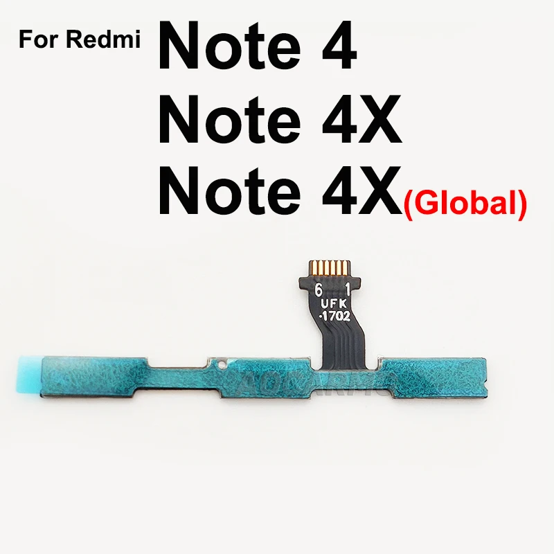 Aocarmo для Xiaomi Redmi Note 4 4X Pro глобальная Боковая кнопка включения/выключения питания