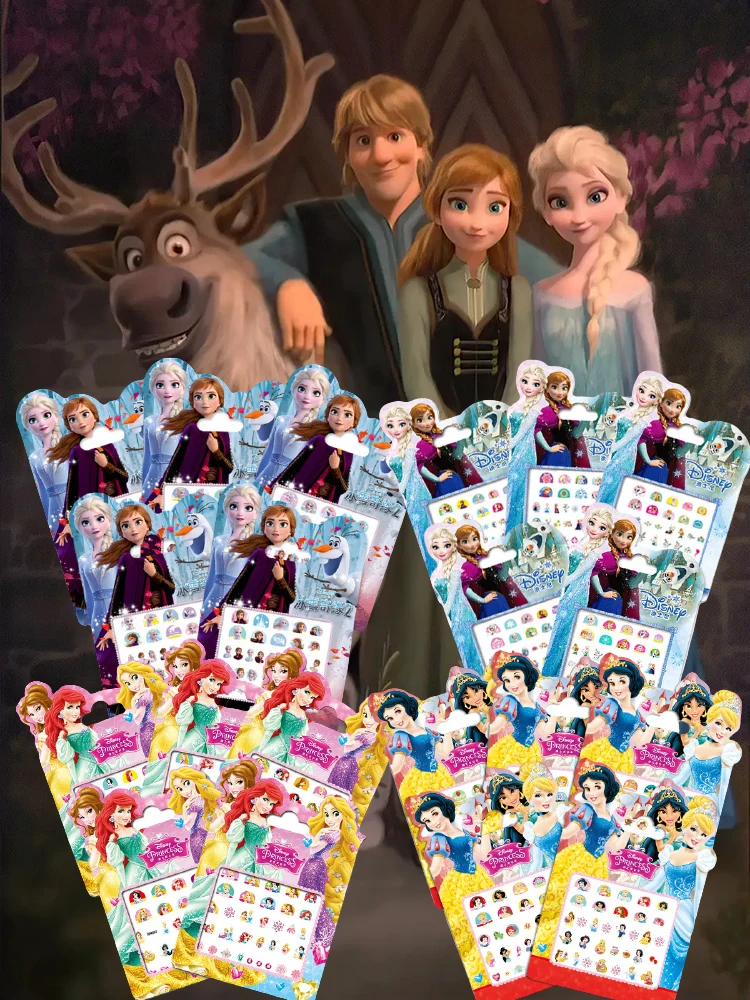 5 шт./лот Disney Frozen 2 Эльза Анна Макияж игрушка ногтей наклейки Белоснежка Принцесса