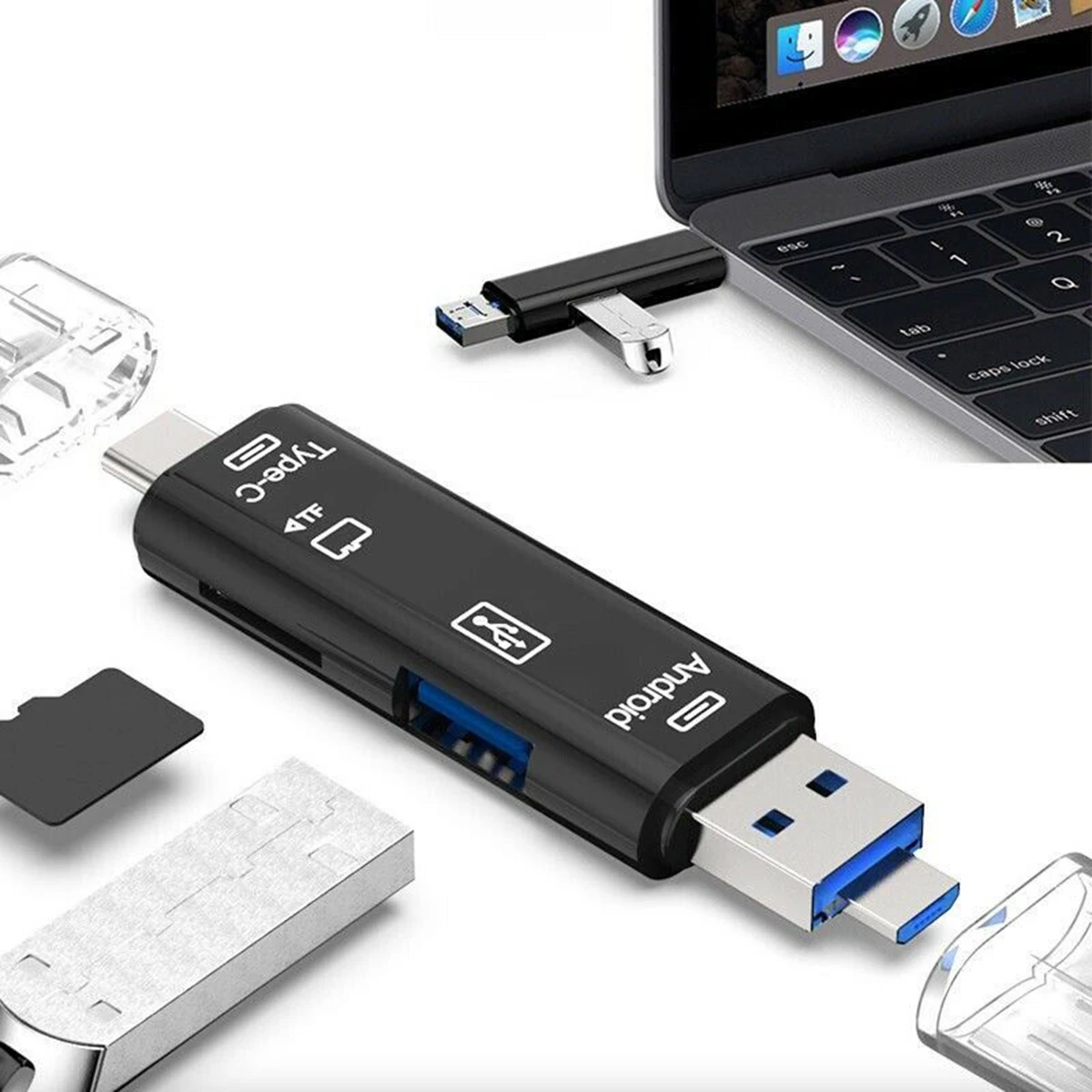5в1 кард-ридер тип-c USB OTG адаптер TF кард-ридеры для мобильных телефонов планшеты