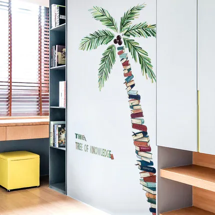 DIY художественные пальмы современные украшения дома стикеры на обои-дерево
